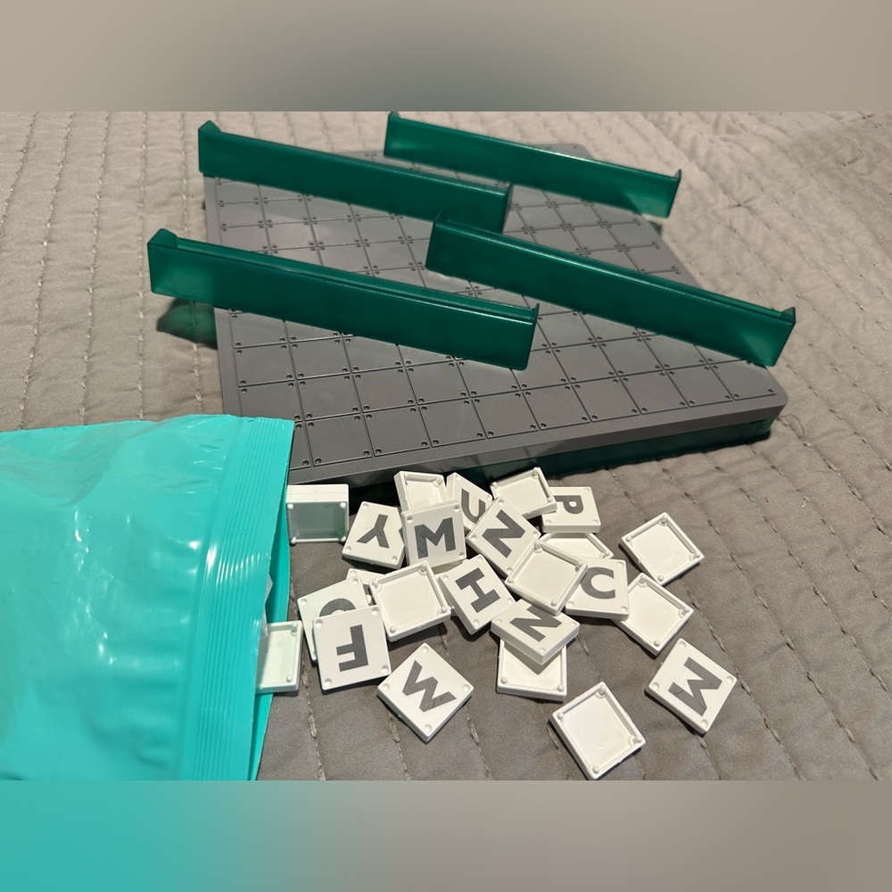 Upwords Stacking Word Game - Blue - Picture 2 of 3